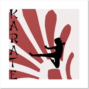 Female Karate Fighter Posters and Art